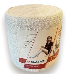 Бинт эластичный Elasma высокой растяжимости с застежками-клипсами р. 8смх3м