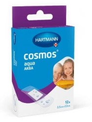 Лейкопластырь Cosmos Аква водостойкий прозрачный р. 2.5 х 7.2 см 12 шт.