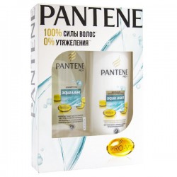 Набор, Pantene Pro-v (Пантин про ви) 250 мл + 200 мл Аква Лайт шампунь + бальзам-ополаскиватель