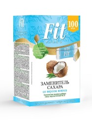 Заменитель сахара, Fit Parad (Фит Парад) 0.5 г 100 шт смесь подсластителей №20 со вкусом кокоса стики в коробке