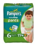 Подгузники-трусики для мальчиков, Pampers (Памперс) 16+ кг №44 актив бой экстра лардж